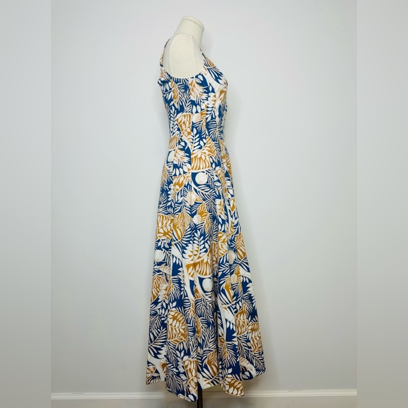 Staud Wells China Blue Land and Sea Tree Dress - Picture 8 of 8